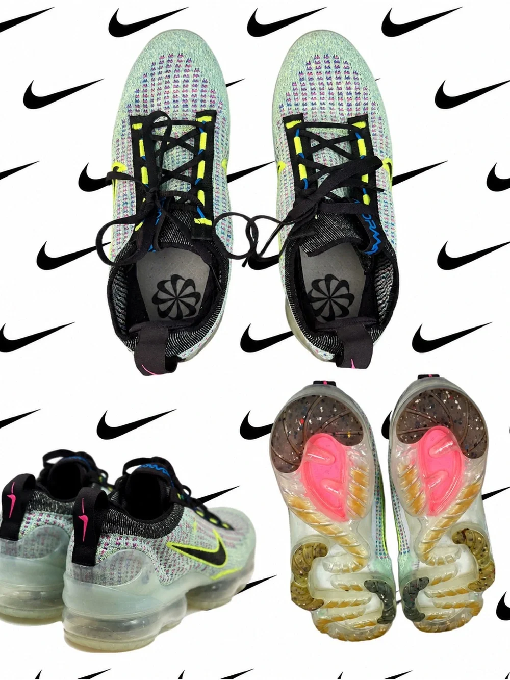Youth Nike Air VaporMax 2021 Flyknit Volt Photo Blue